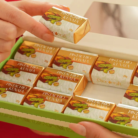Chococraft Pistachio Kunafa chocolate 20g (Pack of 18)