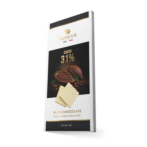 White chocolate with 31% Cocoa